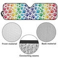 thumbnail image 6 of Uorisanigo Windshield Sun Shade Compatible with Jeep Wrangler TJ JK JL & Gladiator JT, Foldable Cute Dog Paws Window Shade Sun Visor Cover Blocks UV Rays Keep Vehicle Cooler, 6 of 7