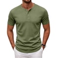 thumbnail image 2 of LWavelet Mens Henley Shirts Short Sleeve Moisture Wicking Lightweight T-Shirts Summer Casual 3 Button Basic Tee Shirt, 2 of 7