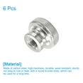 thumbnail image 3 of Uxcell Knurled Thumb Nuts 6Pack M10 Carbon Steel Nut High Head Through Hole, Silver, 3 of 5
