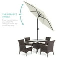 thumbnail image 3 of Best Choice Products 7.5ft Heavy-Duty Outdoor Market Patio Umbrella w/ Push Button Tilt, Easy Crank - Ivory, 3 of 8