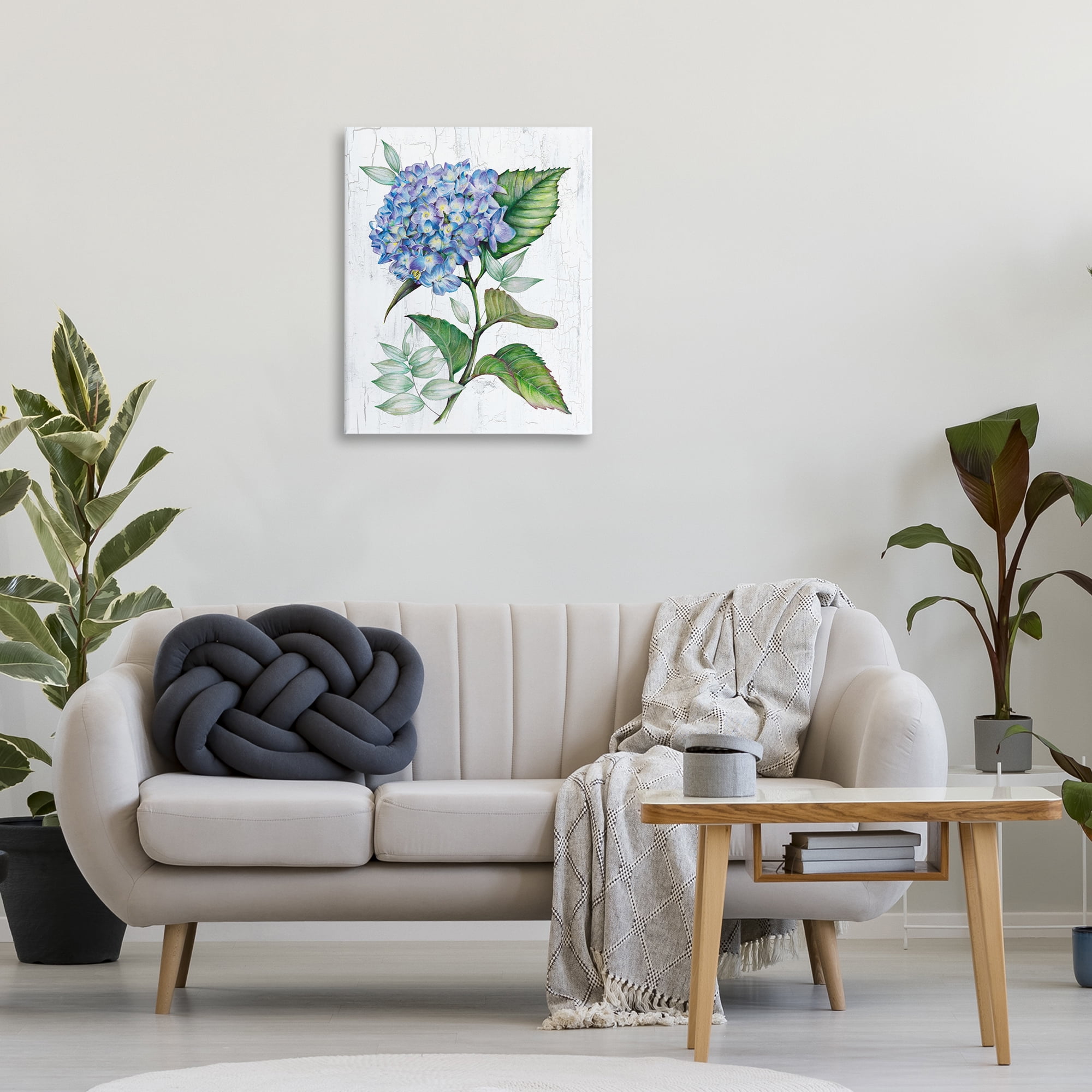 Stupell Industries English Manor Hydrangea Plants & Flowers Painting Wrapped Canvas Art Print Wall Art, 24 x 30