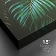 thumbnail image 4 of PixonSign Canvas Print Wall Art Jungle Palm Leaves on Black Background Floral Wilderness Photography Realism Modern Colorful Multicolor Dark for Living Room, Bedroom, Office - 12"x18", 4 of 5