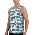 thumbnail image 2 of Daiia Modern Furniture Printed Men's Quick Dry Fit Muscle Tank Top Slim-Fit Tank Workout Tank Top Lightweight Sports Tank Top-Large, 2 of 7