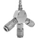 thumbnail image 1 of Divisor en Y de Aire Comprimido XCF Conexión Rápida 3 Vías 1/4 F-NPT, 1 of 4