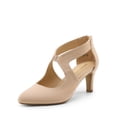thumbnail image 1 of Zapatos de Tacón Bajo DREAM PAIRS Nude Punta Fina Talla 8, 1 of 7