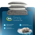 thumbnail image 3 of Serta Cozy Plush Plaid Polyester Reversible Comforter Set, King, Gray, 3-Pieces, 3 of 9