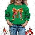 thumbnail image 2 of MEZZALL Child Christmas Print Girls Casual Crewneck Sweatshirt Festive Holiday Tops For Toddlers And Youth Cozy Long Sleeve Winter Dailywear, 2 of 4