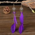 thumbnail image 1 of Pendientes bohemios con borlas y plumas, con circonitas, para mujeres y niñas, regalos de cumpleaños y vacaciones., 1 of 3