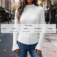 thumbnail image 2 of cocolona Womens Mock Neck Thin Sweater Solid Color Flare Sleeve Trendy Slim Basic Layer Sweater Ribbed Knit Fall Tops, 2 of 7