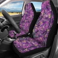 thumbnail image 3 of Pzuqiu Purple Camo Automotive Seat Cover 3 Pack, Car Seat Covers Full Set Polyester Comfortable Driving Breathable for most Cars Trucks Most SUV Vehicle, 3 of 10