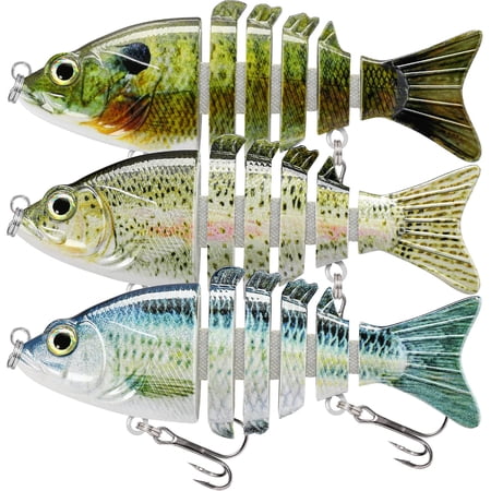 Jointed Swimbaits Fishing Lures A1-3 0.4oz For Trout Crappie Walleye Pike