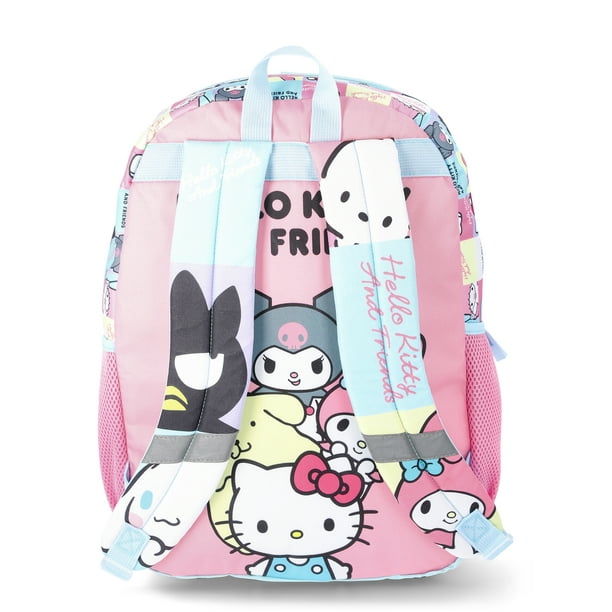 Sanrio Hello Kitty & Friends Girls' 6-piece 17" Backpack Set with  Headphones, Pink