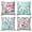 Floral, variant on Spring Floral Throw Pillow Covers Set of 4 Pink Teal Blue Pillow Cases Watercolor Art Decorative Cushion Covers for Sofa Couch18x18 inch