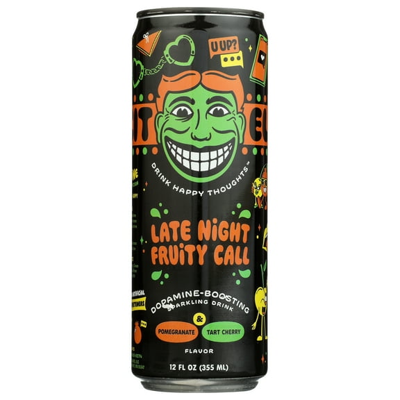 Pack of 12, Illicit Elixirs Late Night Fruity Call Pomegranate & Cherry Sparkling Drink, 12 fl oz