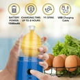 thumbnail image 5 of Electric Egg Yolk Mixer - Rechargeable Egg Spinner Scrambler for Small and Large Eggs | Portable Golden Egg Maker for Hard Boiled Eggs | Easy To Use Rotating, Wireless Egg Mixer for Home, 5 of 6