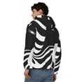 thumbnail image 4 of Wukai Abstract Monochrome Profile Print Men's Zip-Up Hoodie,Fleece Full-Zip Hoodie for Men, Hooded Sweatshirt-3X-Large, 4 of 5