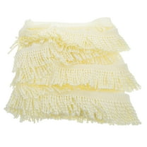 HOMEMAXS  Curtain Decorative Lace Fringe Trim Cotton Tassel Tassels Yellow