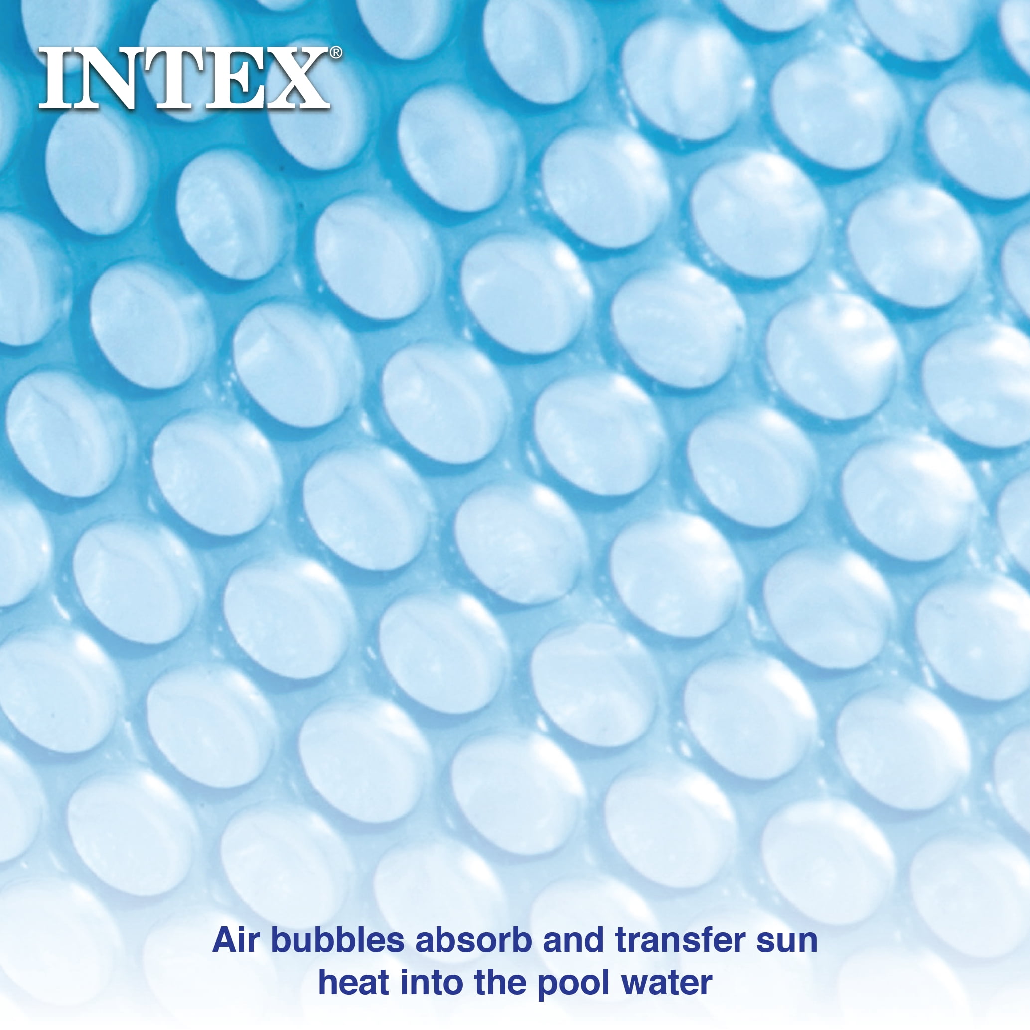 Intex: Solar Pool Cover - 16ft Round - Blue, Polyethylene, Insulates Water, Reduce Evaporation, Keep Debris Out, Above Ground Swimming Pool Accessory