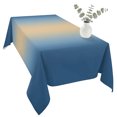 thumbnail image 2 of Khaki Navy Blue Ombre Table Cloth Waterproof Tablecloths, Modern Abstract Art Gradient Tablecloth Dining Table Cover for Kitchen Party Tabletop Outdoor, Rectangle Tablecloth 60x120 Inch, 2 of 9