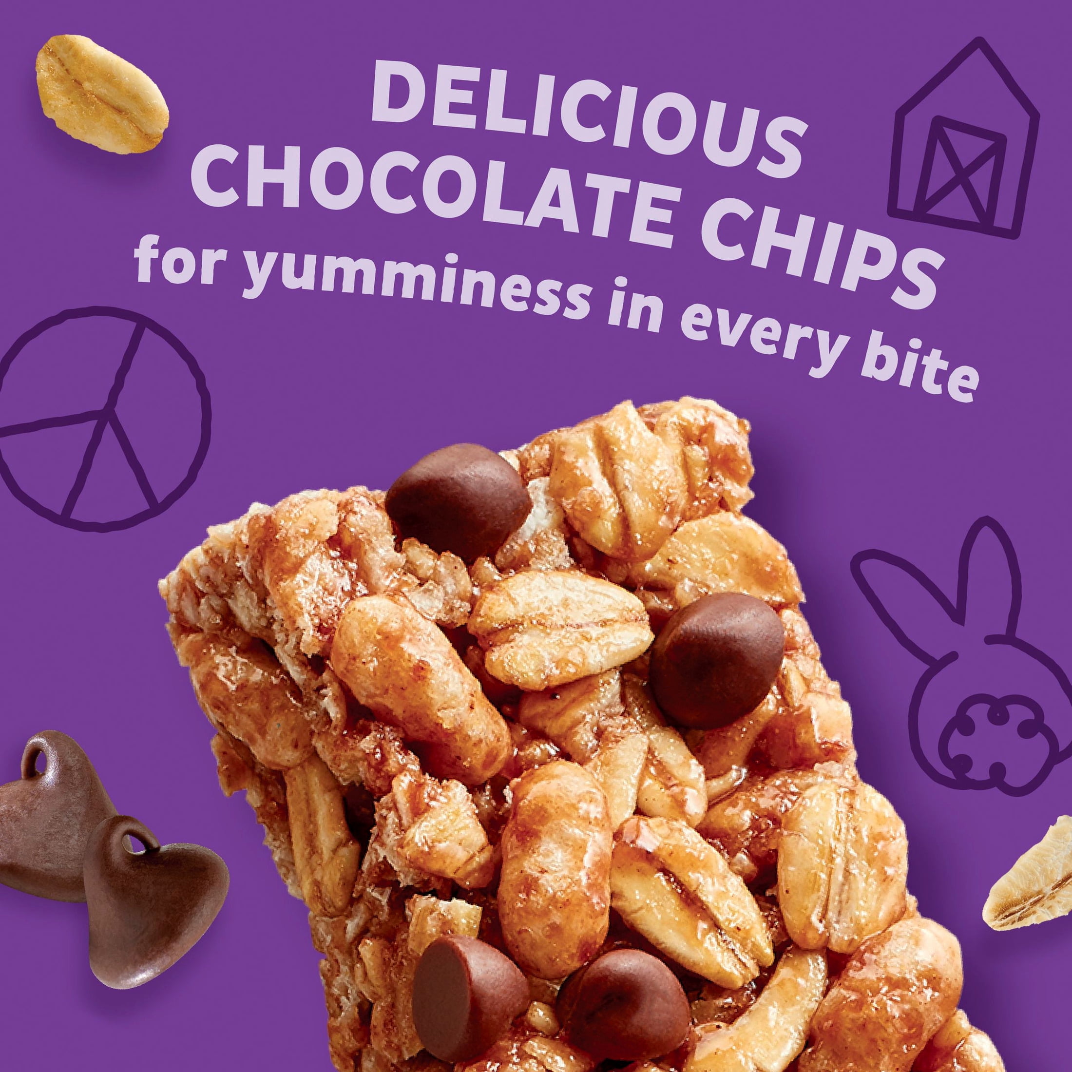 (3 pack) Annie's Gluten Free Chewy Granola Bars, Double Chocolate Chip, 5 Bars, 4.9 oz