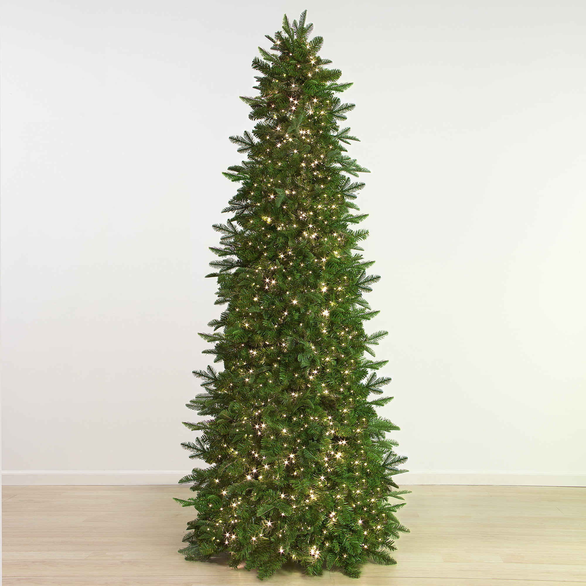 7.5 ft Prelit Natural Slim Easy Setup Christmas Tree with warm white
