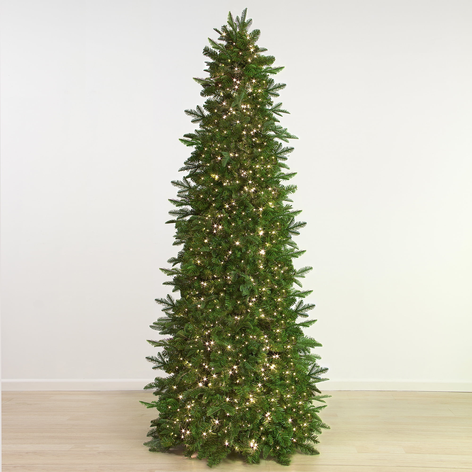 7.5 ft Prelit Natural Slim Easy Setup Christmas Tree with warm white