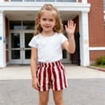 thumbnail image 4 of FRSASU Cotton Striped Shorts for Kids Summer Beach Vacation Casual BermudaBoys Girls Lightweight Shorts, 4 of 4