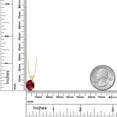 thumbnail image 2 of Gem Stone King 14K Yellow Gold Red Created Ruby Solitaire Pendant Necklace for Women | 2.50 Cttw | Gemstone July Birthstone | Oval 10X8MM | with 18 inch Silver Chain, 2 of 4