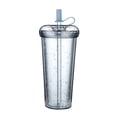 thumbnail image 1 of TIMIFIS Drinking Glasses Cups Double Straw Cup Donuts Star Sequins Net Red Couple Water Cup Cups For KitchenFall, 1 of 1