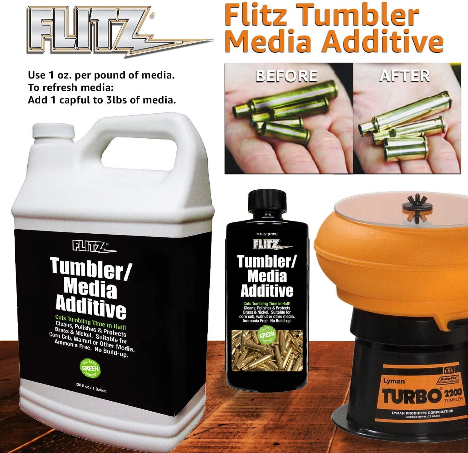 Flitz TA04806 Tumbler Media Additive Bottle 16oz/473ml