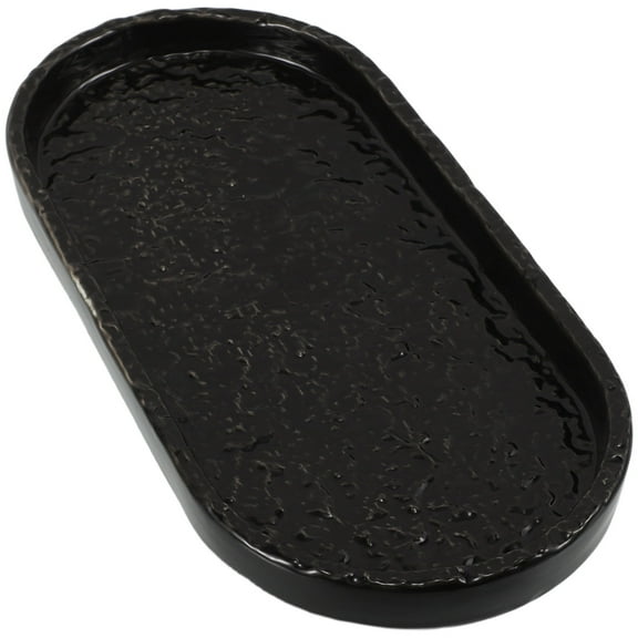 FRCOLOR Ceramic Tray Bathroom Vanity Oval Tray Jewelry Tray Perfume Tray Makeup Decorative Tray For Sink Countertop Aromatherapy