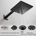 thumbnail image 4 of Juego de grifos de ducha, calentables, de bronce frotado con aceite y caño para bañera, 4 of 7