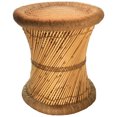 thumbnail image 1 of Natural Geo Moray Accent Stool - Handwoven Beige, 1 of 4