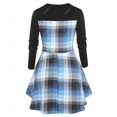 thumbnail image 2 of Camiseta de Peplum de Lace Up Lace Up Rosegal Mangas largas de talla grande, 2 of 5