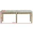thumbnail image 7 of SAFAVIEH Rocha 19''H French Brasserie Tufted Bench, Grey Velvet, 7 of 7
