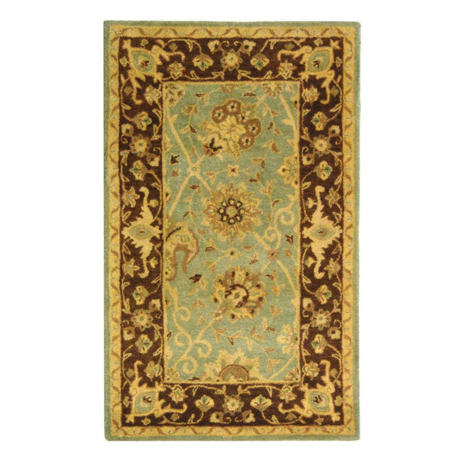 SAFAVIEH Antiquity Lilibeth Traditional Floral Wool Runner Rug, Green/Brown, 2'3" x 8' - image 3 of 8