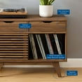 thumbnail image 4 of Modway Render Wood & Vinyl Record Display Stand with 2 Drawers in Walnut, 4 of 11