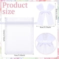 thumbnail image 5 of 50 Pcs White Sheer Organza Jewelry Gift Bags with Attached Bows, 3.5"x4.72" Drawstring Bags, Elegant Wedding Favor for Party、Wedding, 5 of 6
