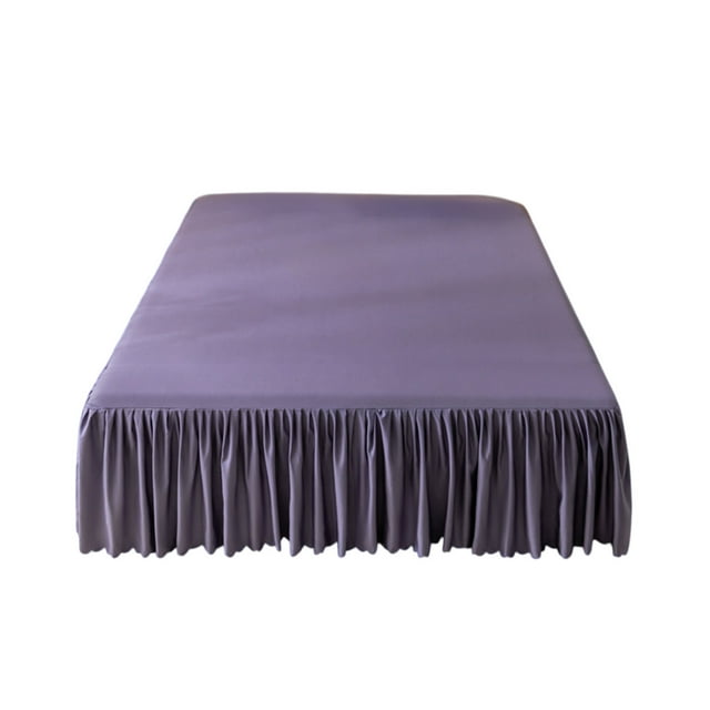 Vwrxbz Solid Color Bed Skirt Washed Cotton Ruffle Edge for Mattress Protection