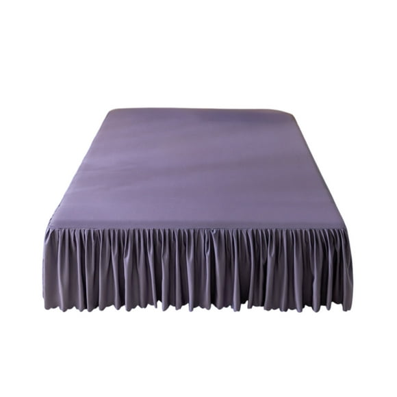 Cotton Bed Sheets Pure Color Bed Skirt Simple Washing Cotton Edge Bedspread Skirt Bed Cap Bedspread Dust-Proof Anti-Skid Protective Cover Fitted Bed Sheets