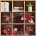thumbnail image 4 of Collapsible Oxford Fabric Storage Cubes with Handles, Large Mid Foldable Oxford Cloth Bins Set of 2/6, Closet Organizers for Shelves Clothes Home Kitchen Toy - leaves, pinecone and poinsettia., 4 of 7
