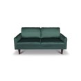 thumbnail image 4 of Tcbosik 58.3" Modern Upholstered Sofa, 2-Seat Couch with Solid Wood Frame, Loveseat for Bedroom, Living Room, Green, 4 of 9
