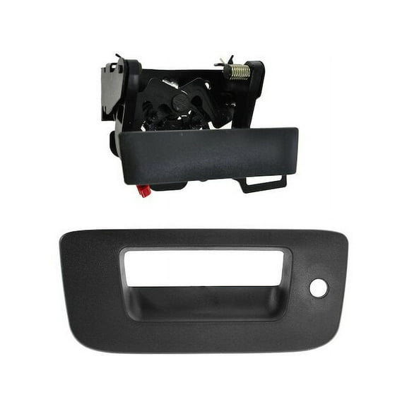 Tailgate Handle and Bezel Kit 2 Piece - Compatible with 2007 - 2014 Chevy Silverado 3500 HD 2008 2009 2010 2011 2012 2013