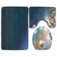 thumbnail image 1 of ABPHQTO DNA Helix Ties Science Corbatas Juego de alfombras de baño de 3 piezas Alfombra de baño Alfombra de contorno y tapa de inodoro, 1 of 2