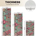 thumbnail image 4 of Green Geometric Diamond Pattern Kitchen Rugs Sets Of 3,Kitchen Runner Rugs Non Skid Washable,Decorative Kitchen Floor Mats for Kitchen,Sink,Laundry,17"x30"+ 17"x47" + 17"x59", 4 of 6