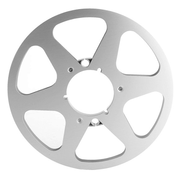 Empty Ribbon Spool 1/4 10.5 Inch Aluminum Alloy Universal 6 Hole Opening Machine Part Empty Take-up Spool for REVOX Studer Silver