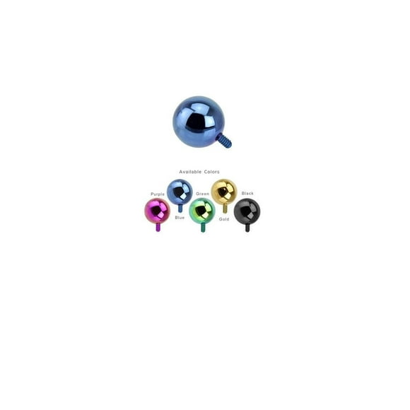 Dermal Anchor Top Anodized Titanium 14G 3mm 4mm 5mm