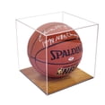 thumbnail image 3 of Deluxe Clear Acrylic Full Size Basketball Display Case with Simulated Wood Floor (A008-WB), 3 of 10