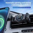 thumbnail image 3 of 15W Car Phone Wireless Charger Holder Set Type-c Rotating Smartphone Charging Adapter Bracket Plastic Cradle Black, 3 of 10