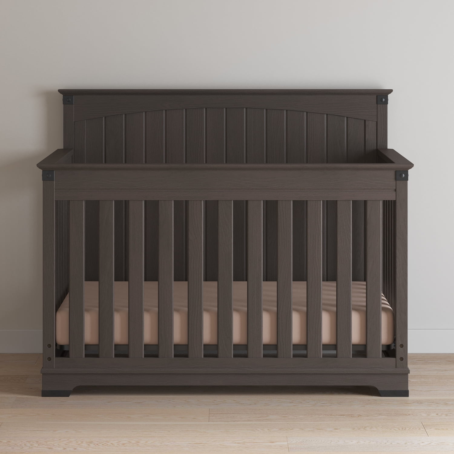 Child Craft Redmond Full Panel 4-in-1 Convertible Crib, Dapper Gray